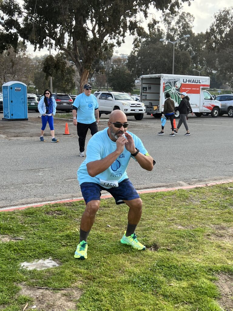 Race Participant Doing the Pre-Race Warm UP