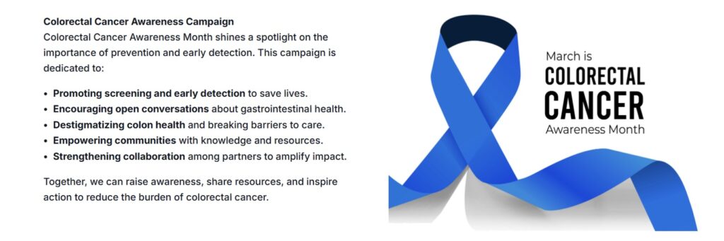 Ribbon to raise awareness about colorectal cancer